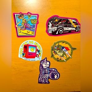 Lot of 5 Rare Hard to find Arizona Dutch Bros Christmas, Halloween stickers